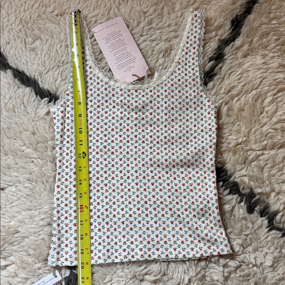 Christy Dawn Cream Tank Top with Small Floral Print - Picture 12 of 15